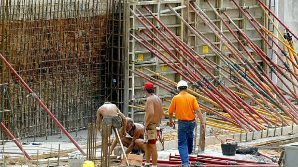 La construcción es uno de lo sectores con más empleo temporal.