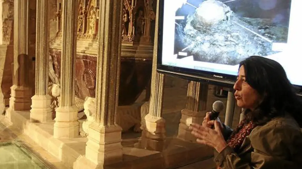 Marina Miquel, del Museo de Historia de Cataluña, en la presentación del proyecto