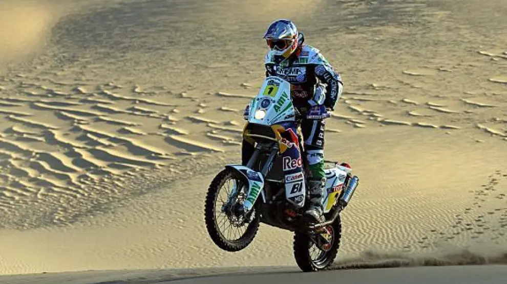 El piloto español Marc Coma, durante la séptima etapa del Dakar que acabó en Antofagasta.