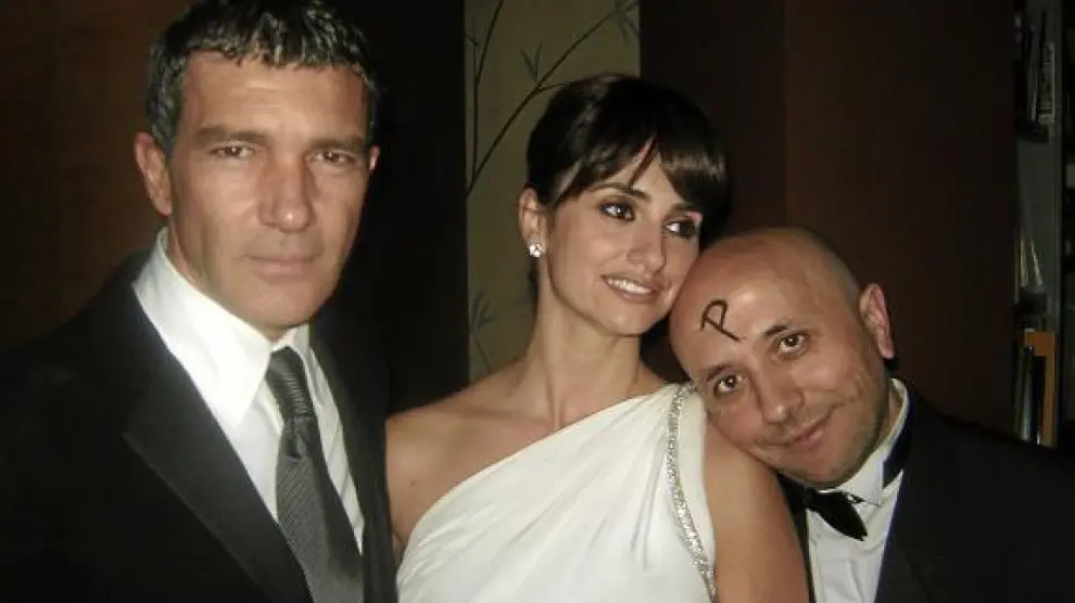 Antonio Banderas, Penélope Cruz y Luis Alegre, en la fiesta que dio Madonna tras los Óscar de 2009