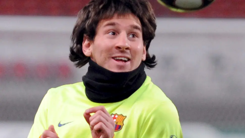 Leo Messi, durante el entrenamiento de ayer en Stuttgart