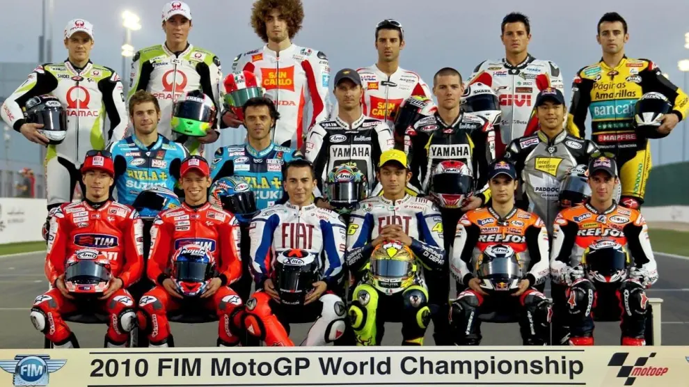 Los pilotos participantes en la categoría de Moto GP