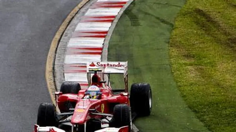 Alonso, durante el Gran Premio de Australia.
