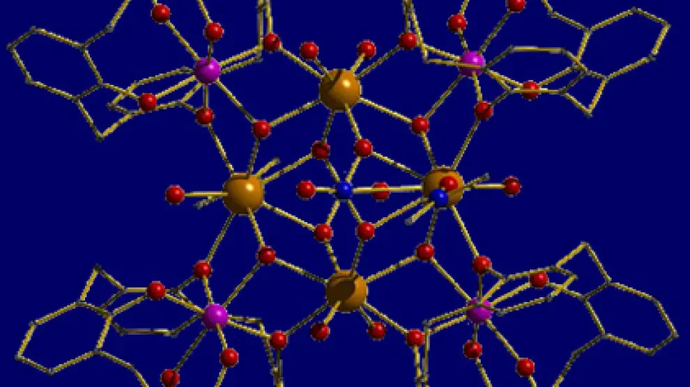 Estructura de un material magnético molecular