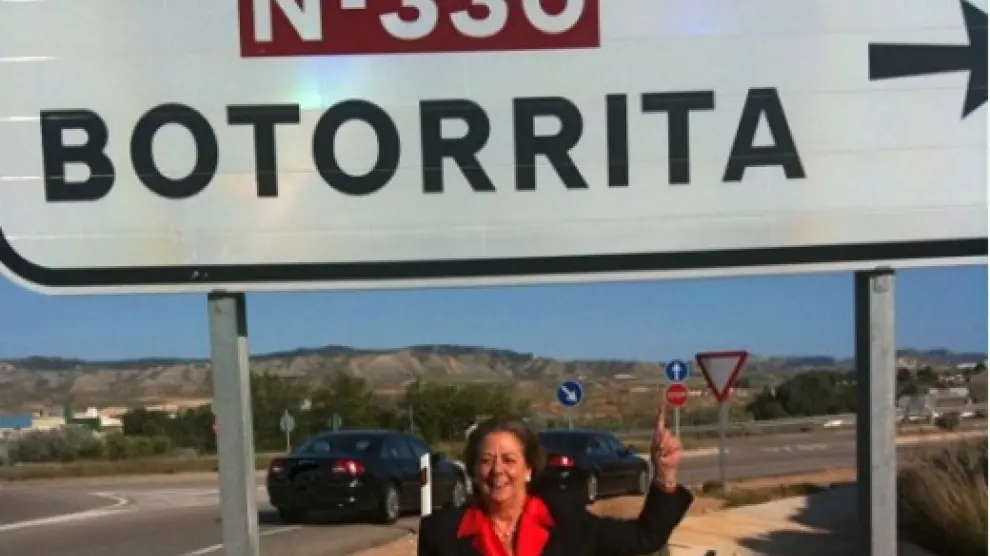 Rita Barberá pidió el voto desde la localidad zaragozana de Botorrita.