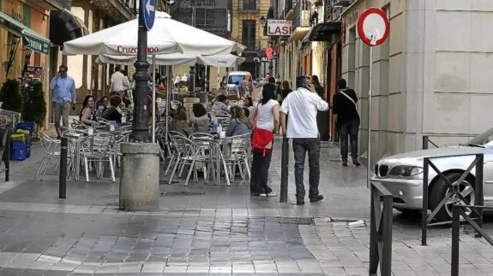 La peatonalización de la calle de Padre Huesca, en la foto, depende de los fondos del plan Urban.