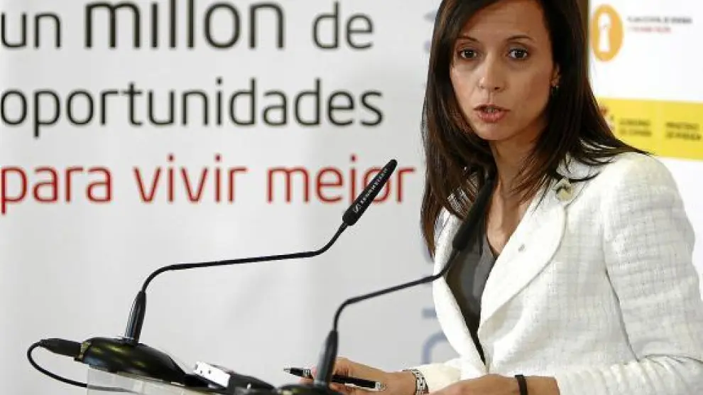 La ministra de Vivienda, Beatriz Corredor, ayer en rueda de prensa.