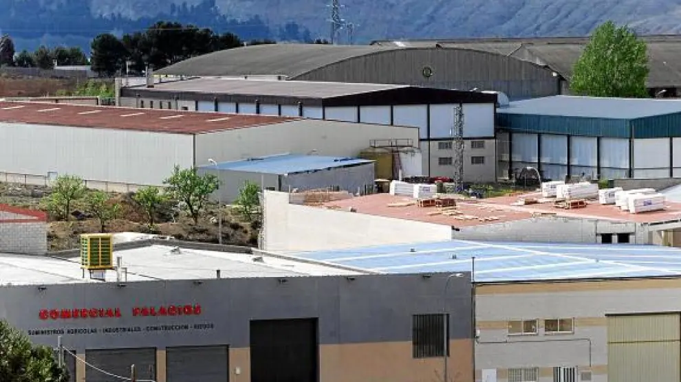Vista panorámica del polígono industrial de La Charluca, en Calatayud.