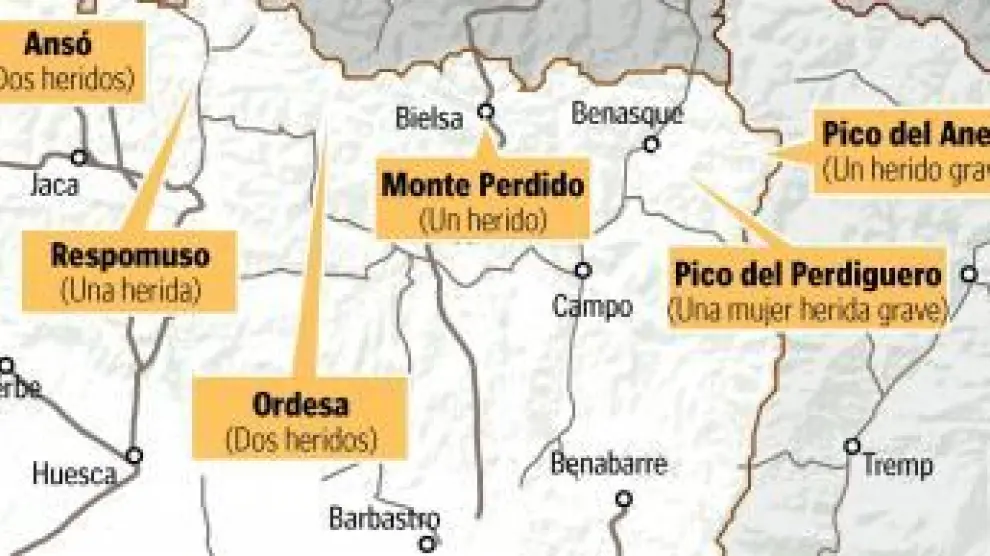 Otros cuatro montañeros rescatados en Huesca