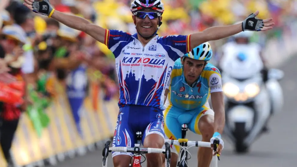 Rodríguez se impuso a Contador en el esprint.