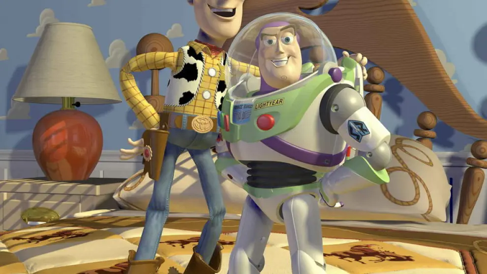 Los protagonistas de la película Toy Story, el vaquero Woody y el viajero espacial Buzz Lightyear