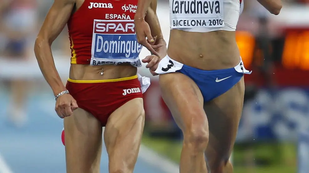 Marta Domínguez en la prueba de los 3.000 obstáculos