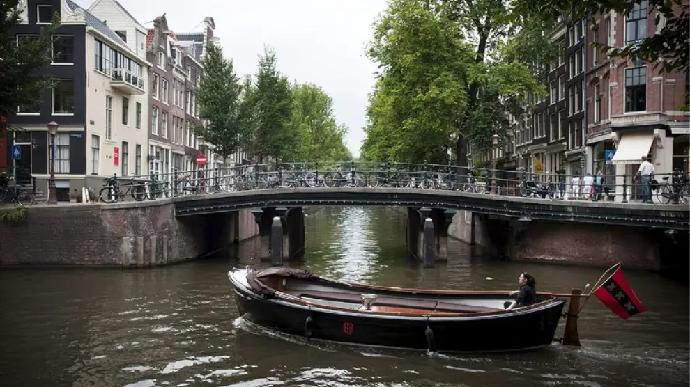 Uno de los canales de Amsterdam