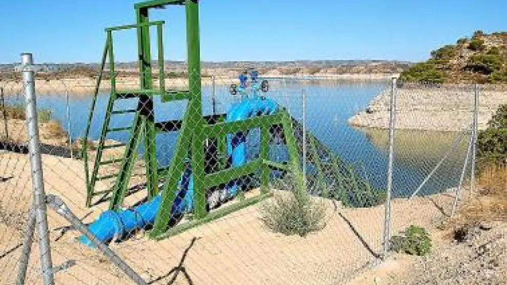 Captación de agua para los regadíos del Pebea en Nonaspe.