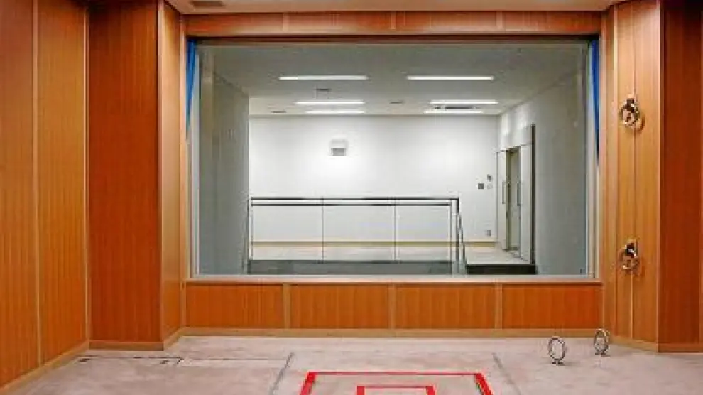 Sala de ahorcamiento del centro de detención de Tokio.