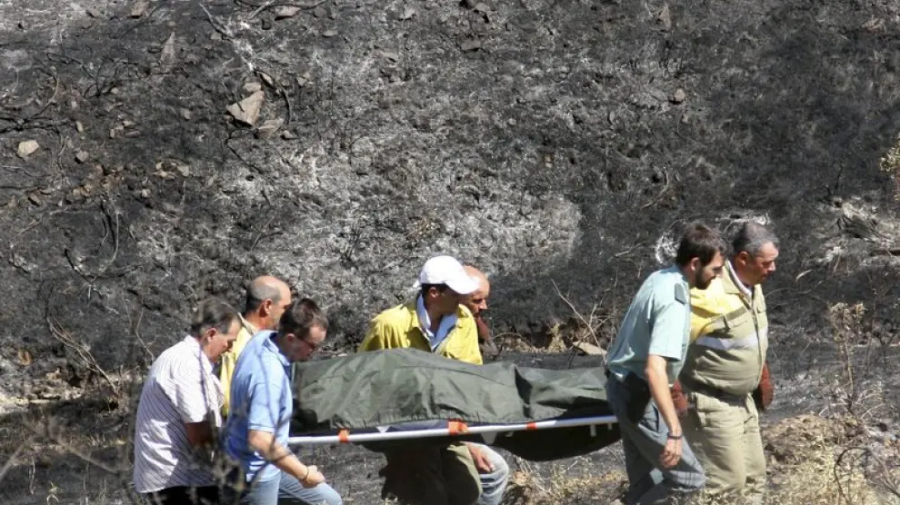 Hallan un cadáver en un zona incendiada en Salamanca