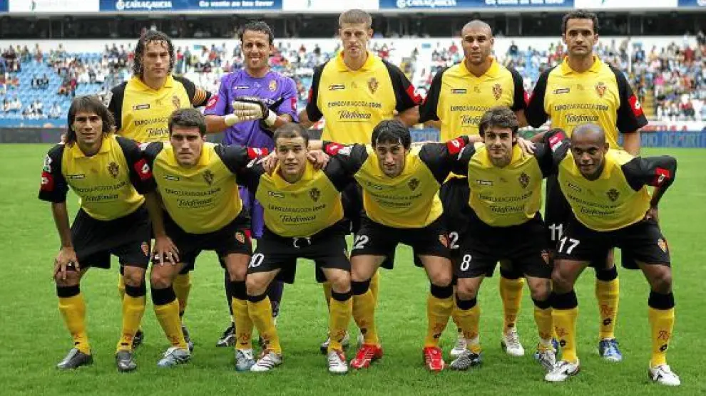 Alineación del Real Zaragoza en Riazor en 2006.