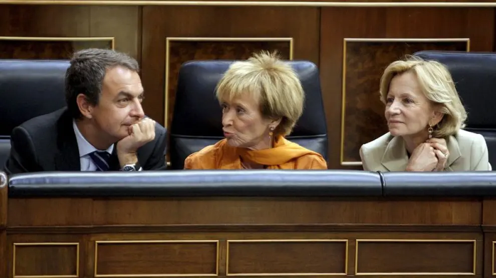 Rodríguez Zapatero, De la Vega y Salgado, en el Congreso