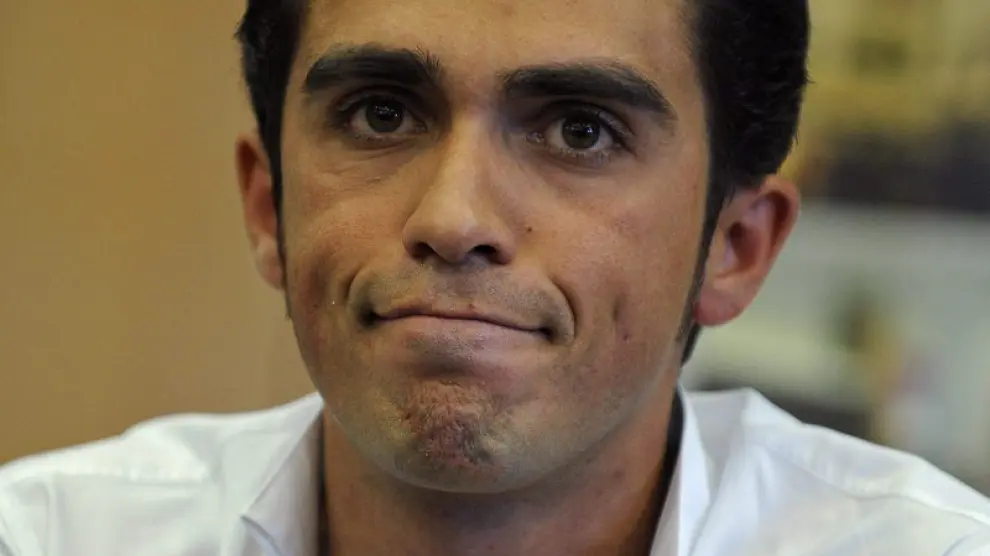 Contador, en la rueda de prensa