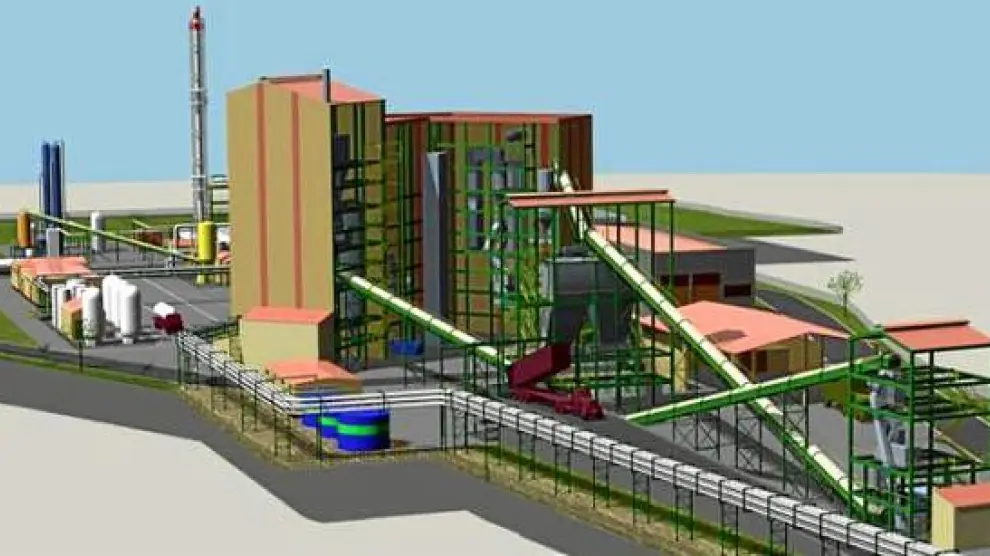 Recreación virtual de una planta de captura de CO2 que ya se está construyendo en León