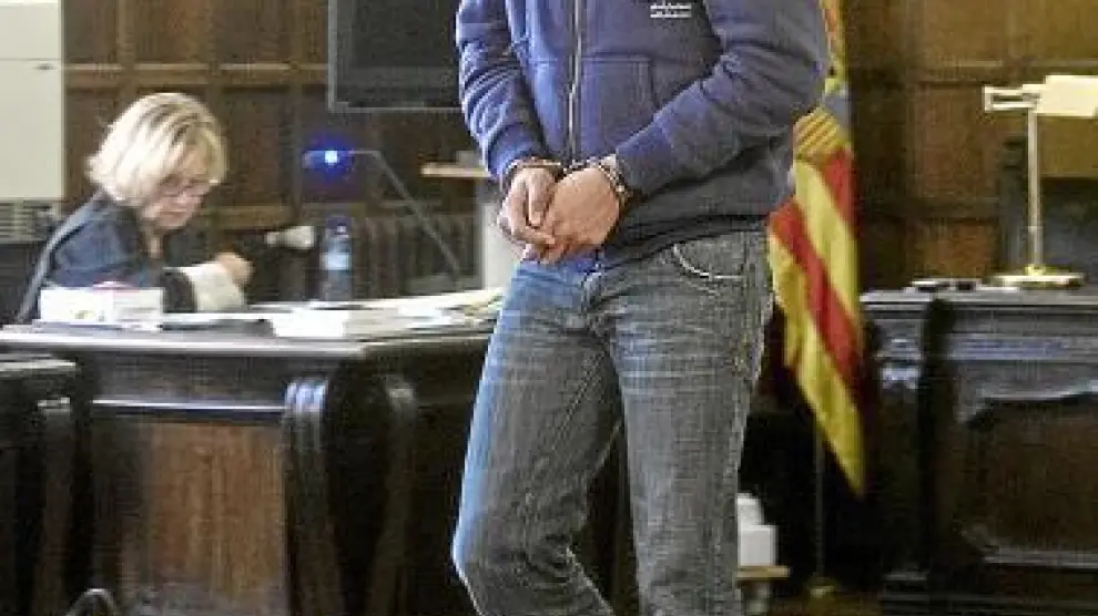 Larriba, durante el juicio en Zaragoza.