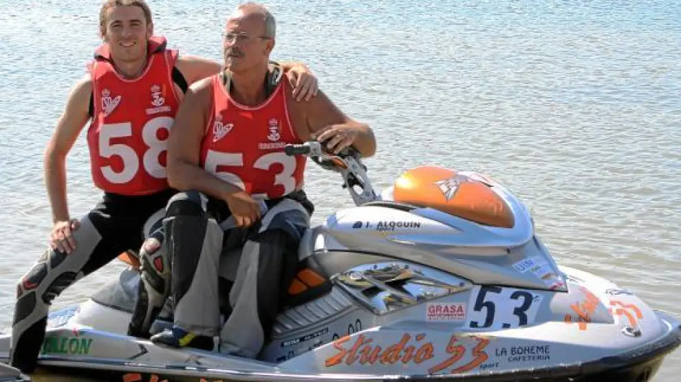 Raúl Lahuerta (i) y Juan Aloguín, en una prueba del campeonato de España 2010.