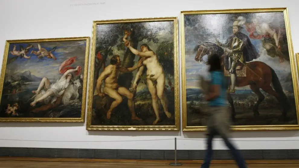 'El rapto de Europa', 'Adam y Eva' y 'Retrato ecuestre de Felipe II' presentes en la exposición de Rubens, en el museo del Prado