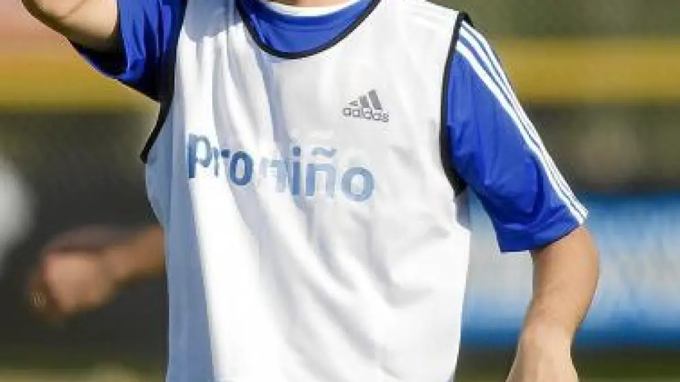 Ander Herrera, ayer en el entrenamiento del Real Zaragoza.