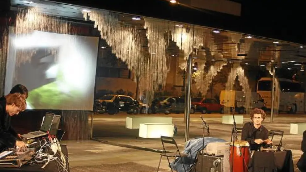 Espectáculo audiovisual interactivo realizado en el pabellón el 7 de octubre.