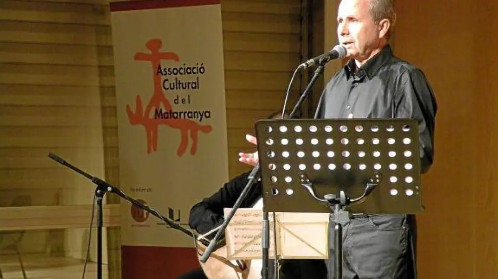 Tomás Bosque, durante su concierto en el palacio Ardid de Alcañiz.