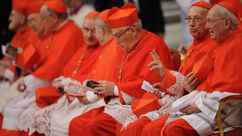 Algunos de los nuevoc Cardenales, hoy en el Vaticano