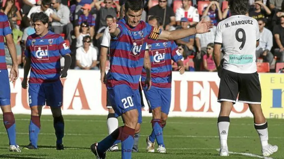 Sebas Corona, en el partido contra el Salamanca de esta temporada.