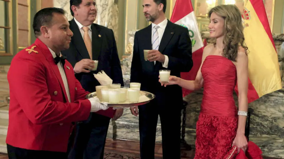 Los Príncipes, junto al presidente de Perú, Alan García