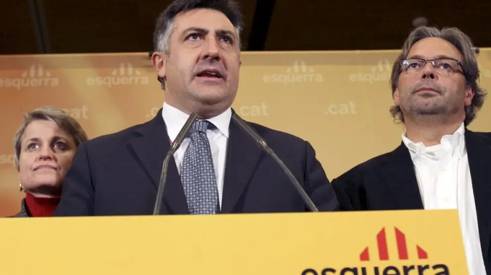 Puigcercós comparece tras su derrota en las urnas.