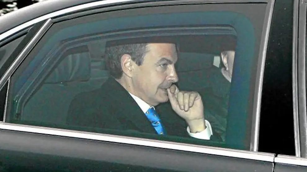 El presidente del Gobierno, José Luis Rodríguez Zapatero, ayer en Zúrich.