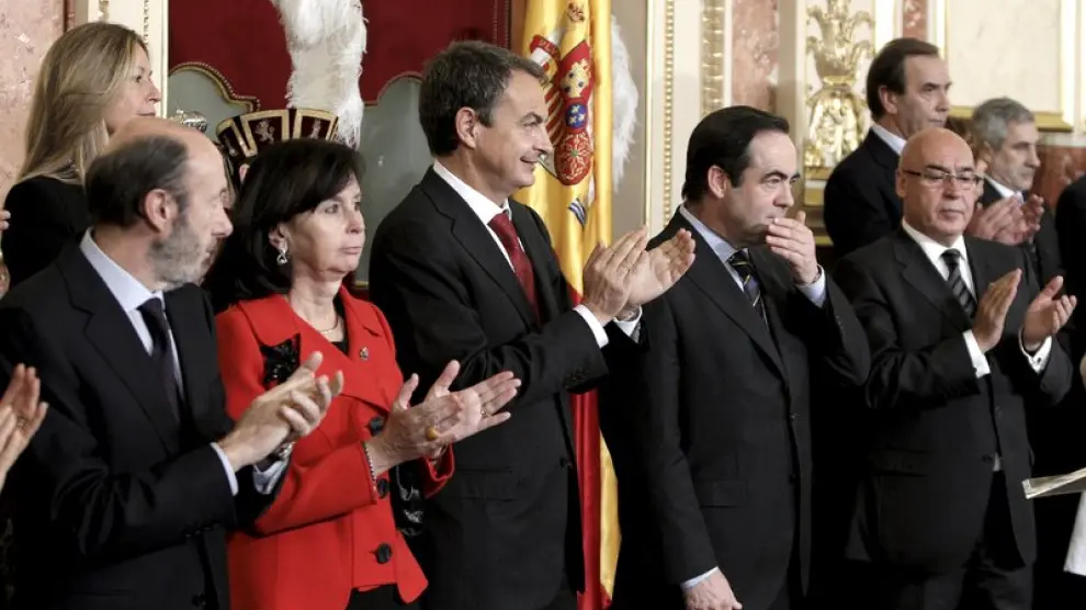 Zapatero, en el acto del Día de la Constitución, en el Congreso.