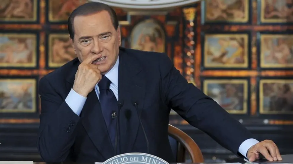 Silvio Berlusconi durante su discurso de Navidad