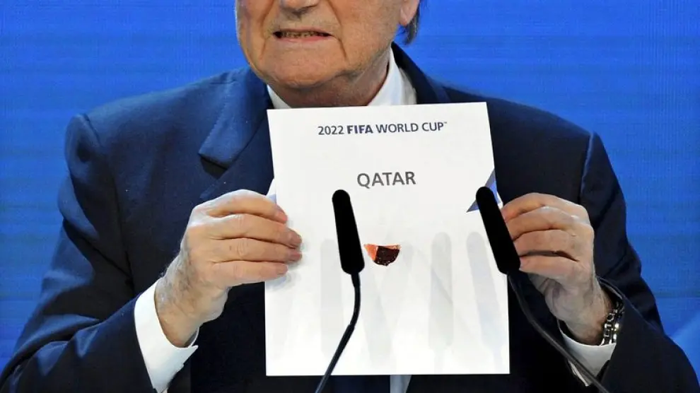 Blatter en la ceremonia.