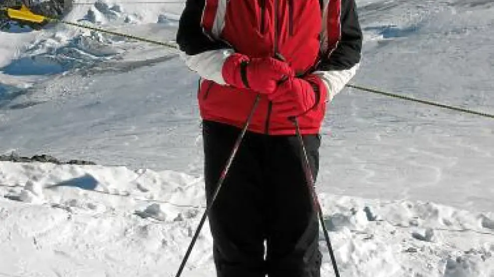 Fernando Lafuente, en una de sus escapadas a los Alpes.