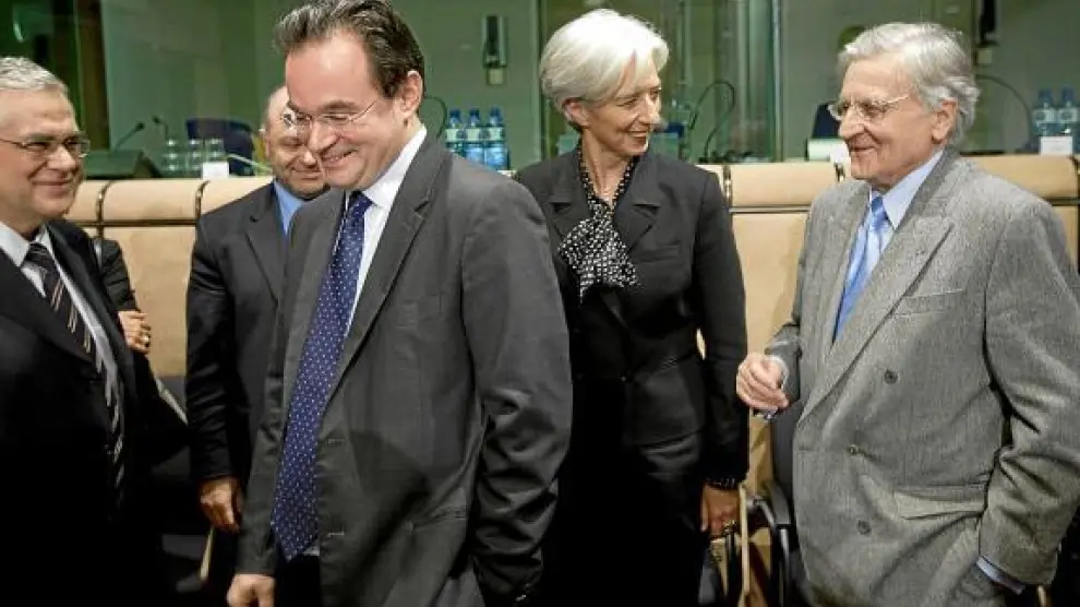 Lagarde y Trichet, de izquierda a derecha.