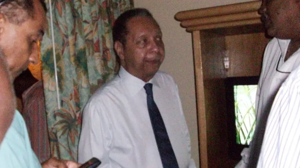 Jean Claude Duvalier, en el hotel Karibe de Puerto Príncipe, hoy
