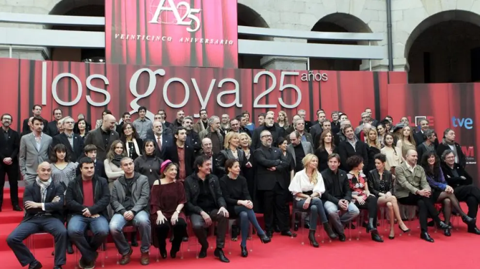 Foto de familia de los candidatos a los premios Goya