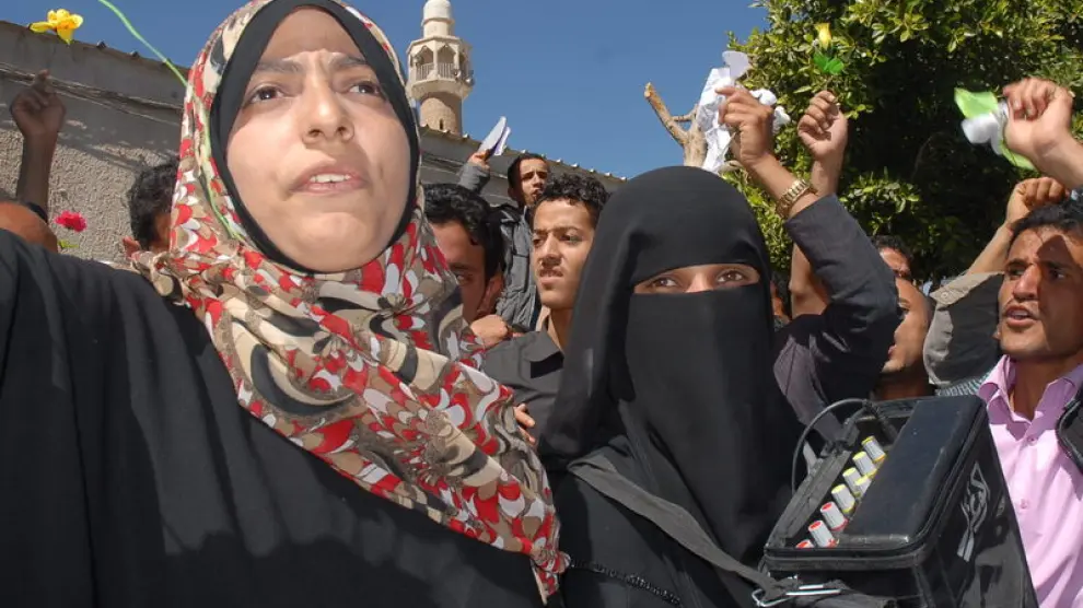 Manifestaciones en las calles de la capital de Yemen