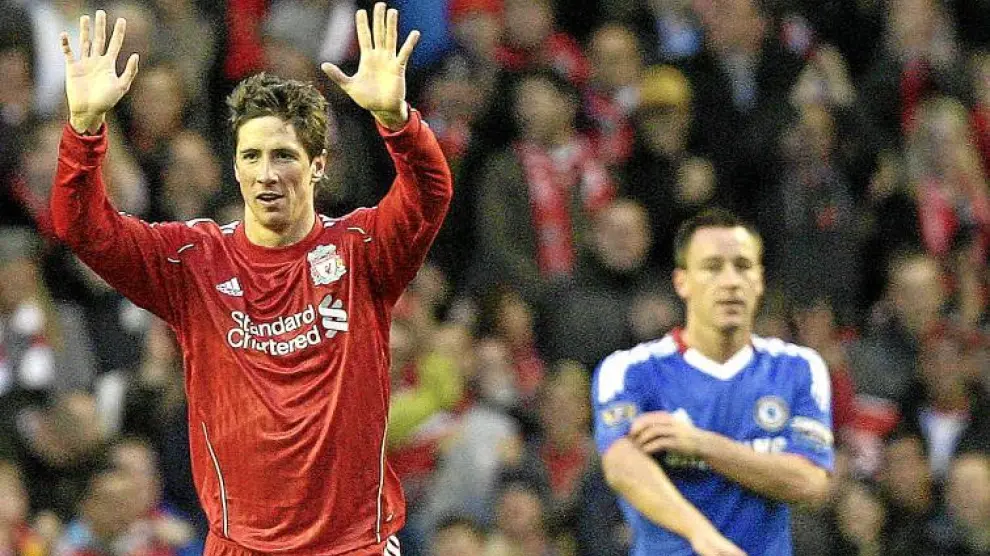 Fernando Torres, durante un partido de la Premier League contra el Chelsea, equipo al que pertenece desde ayer.