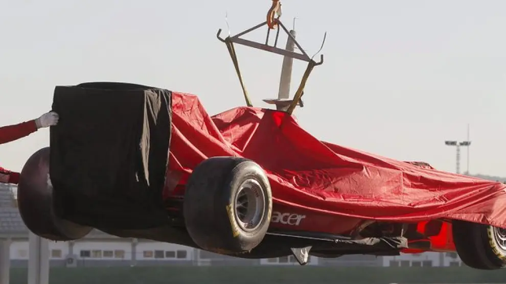 Massa rompió el Ferrari F150