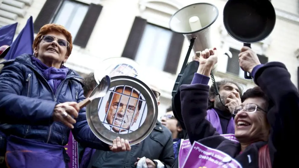 Protesta de las mujeres en Roma