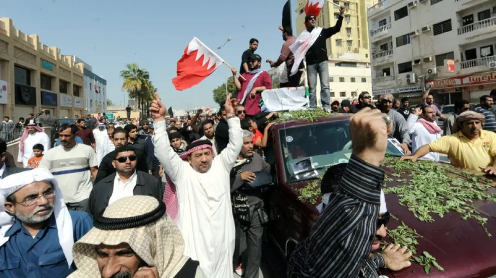 Protestantes en Bahrein