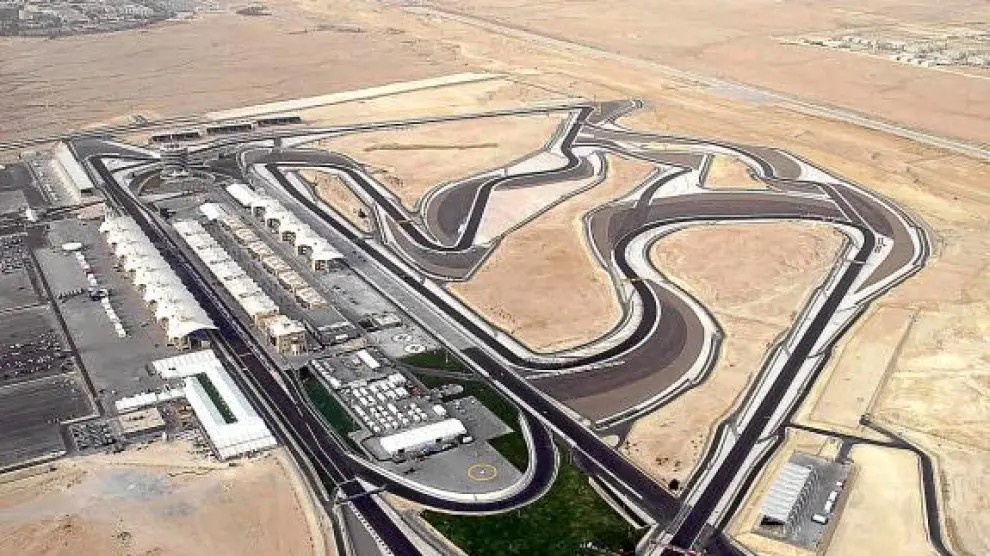 Imagen aérea del circuito de Sahkir, en Bahréin, donde se iniciaba el Mundial de Fórmula 1.