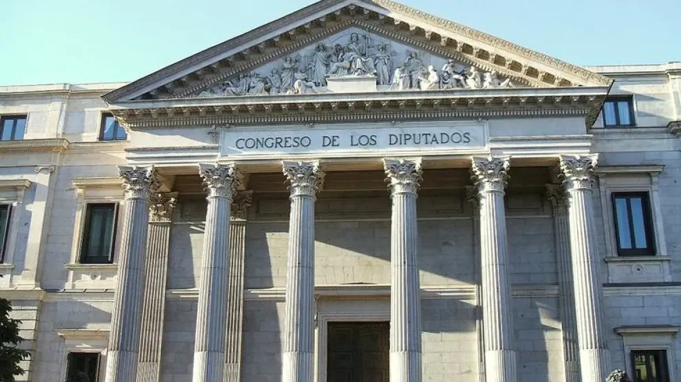 Imagen del Congreso de los Diputados desde la Carrera de San Jerónimo