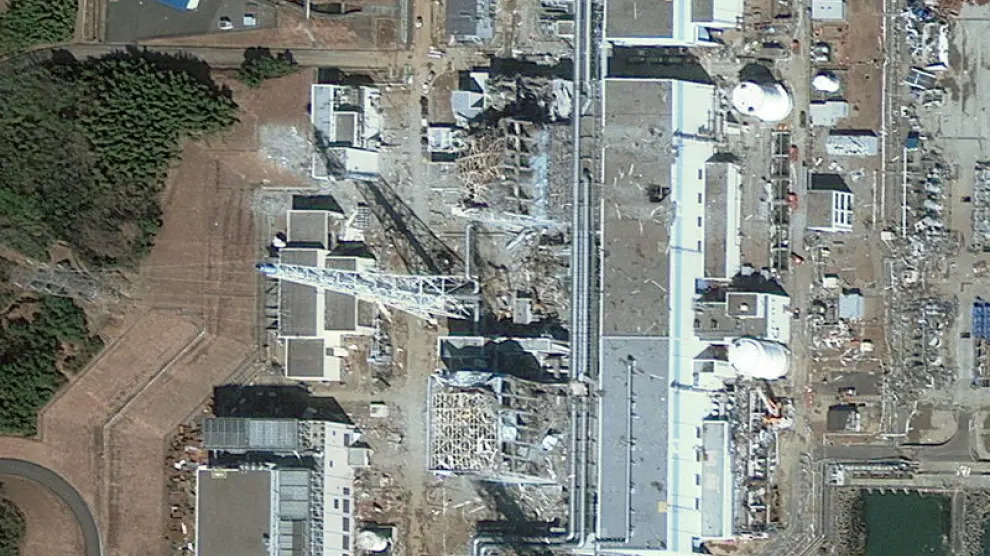 Imagen del satélite de Fukushima ya sin humo